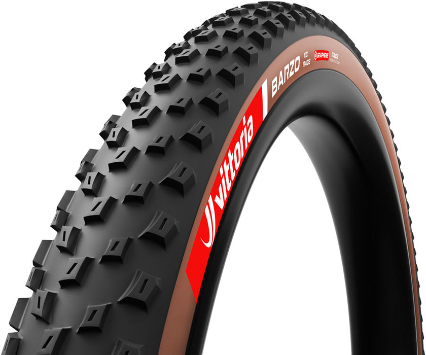 Vittoria Barzo XC Race Tire - 29 x 2.40 Tubeless Folding Black/Brown Race Graphene + Silica