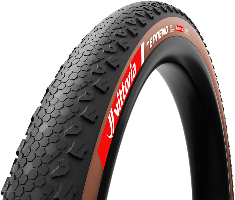 Vittoria Terreno XC Race Tire - 29 x 2.40 Tubeless Folding Black/Brown Race Graphene + Silica