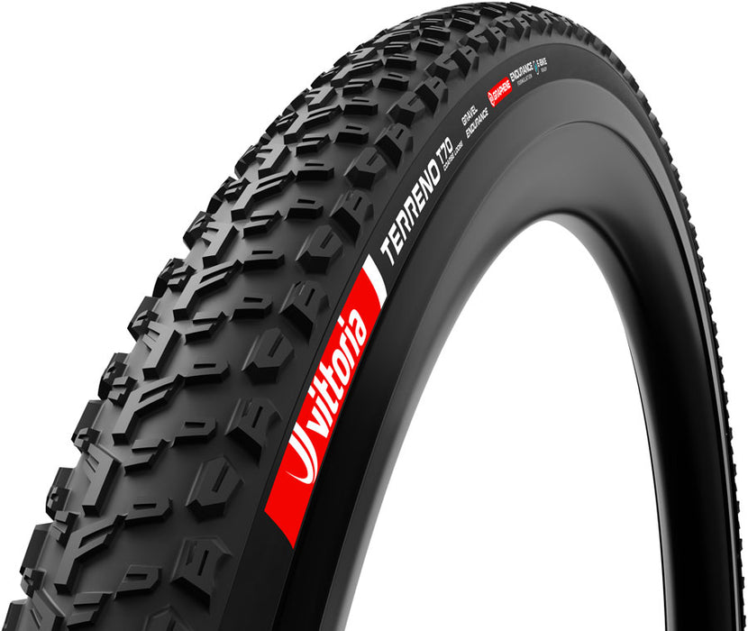 Vittoria Terreno T70 Coarse Loose Tire - 700 x 45 Tubeless Folding Black Gravel Endurance Graphene G2.0