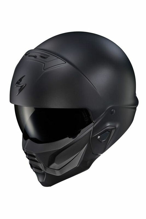 SCORPION EXO Covert 2 Open-Face Motorcycle Helmet Matte Black for Street Riding Motorcycle Helmets