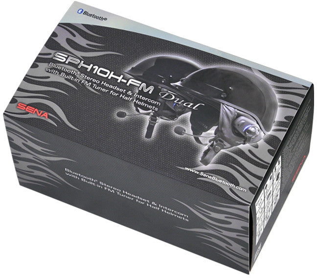 SENA Sph10h-Fm W/Built-In Fm Tuner For Half Helmets Dual Pack Motorcycle Audio/Visual/Communication