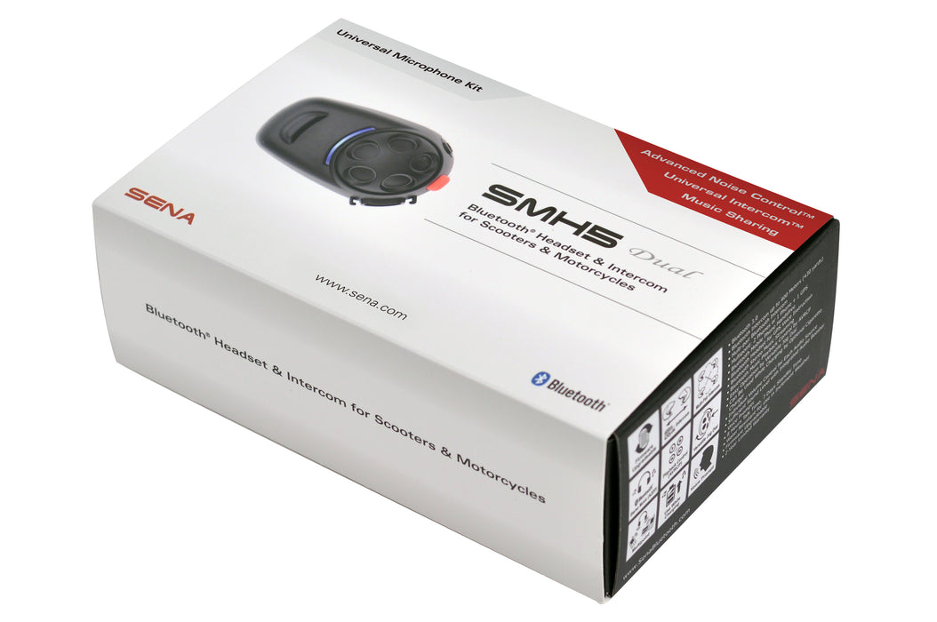 SENA Smh5 Dual Pack Headset W/Wired Boom & Mic Motorcycle Audio/Visual/Communication