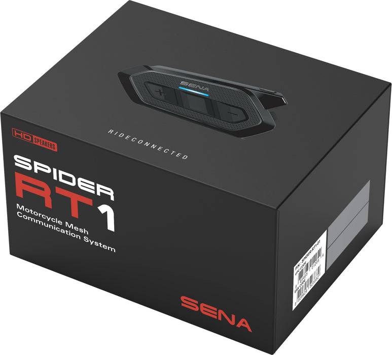 SENA Spider Rt1 Mesh Communication System Single 3 Button Motorcycle Audio/Visual/Communication
