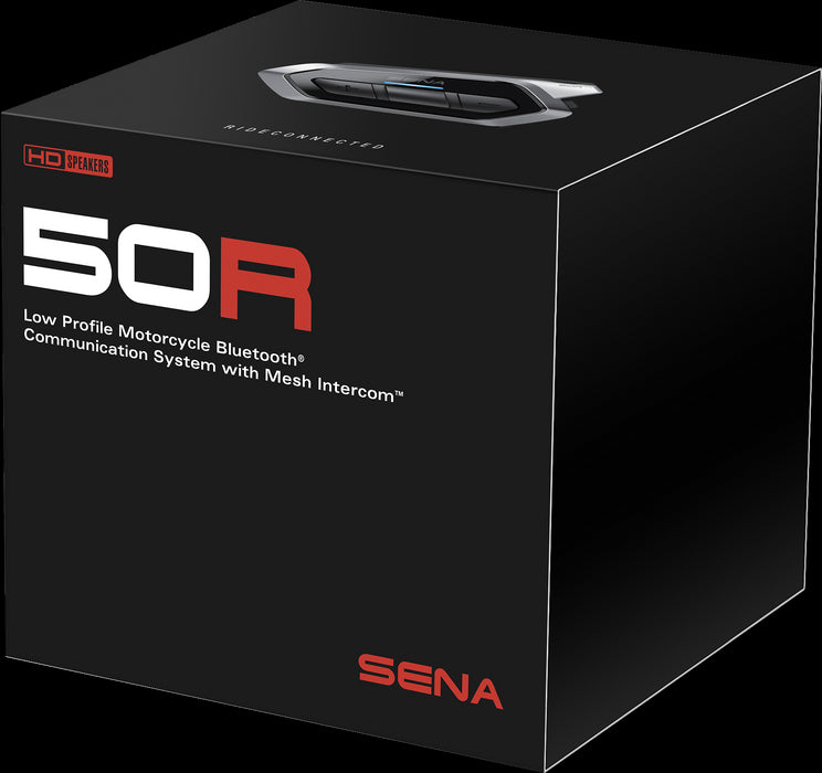 SENA 50r Hd Bluetooth Comm System With Mesh Intercom Single Motorcycle Audio/Visual/Communication