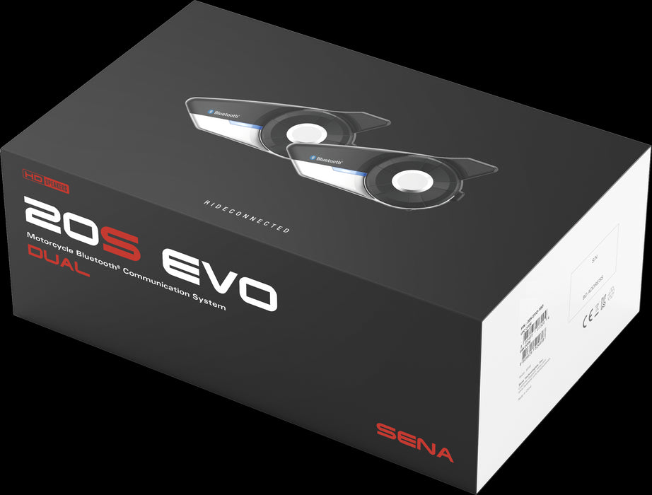 SENA 20S Evo HD Bluetooth Communication System Motorcycle Audio/Visual