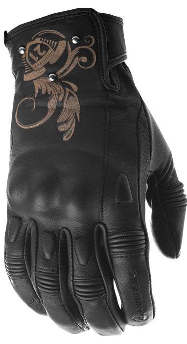 HIGHWAY 21 Women'S Black Ivy Gloves Motorcycle Gloves