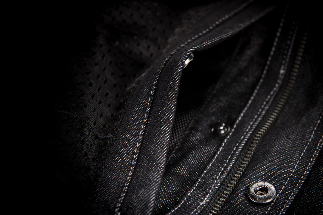 HIGHWAY 21 Iron Sights Club Collar Denim Vest Motorcycle Vests