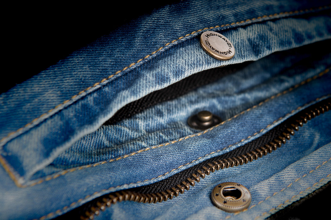 HIGHWAY 21 Iron Sights Club Collar Denim Vest Motorcycle Vests