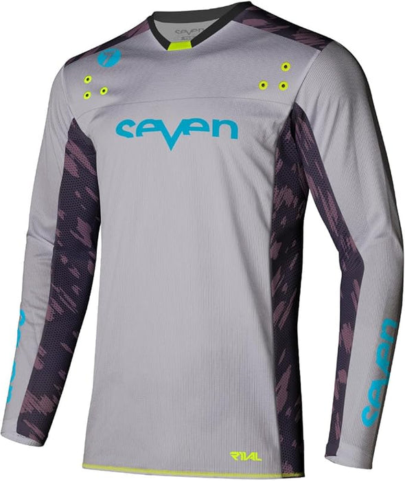 SevenMx Rival Clash Jersey Gray/B-Berry Md