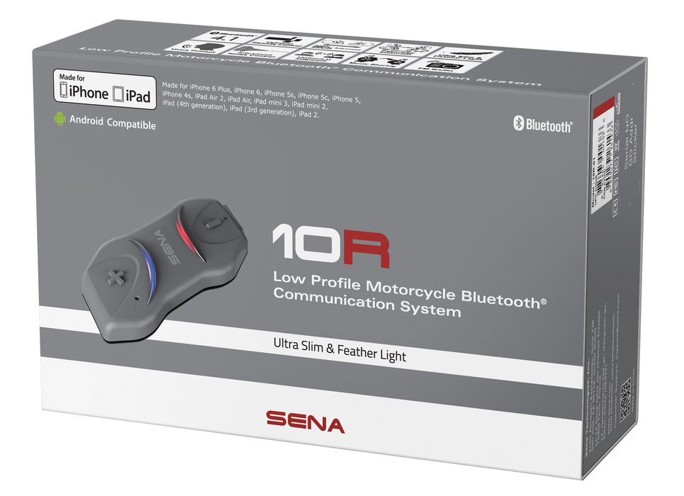 SENA 10r Low Profile Headset W/ Intercom Motorcycle Audio/Visual/Communication