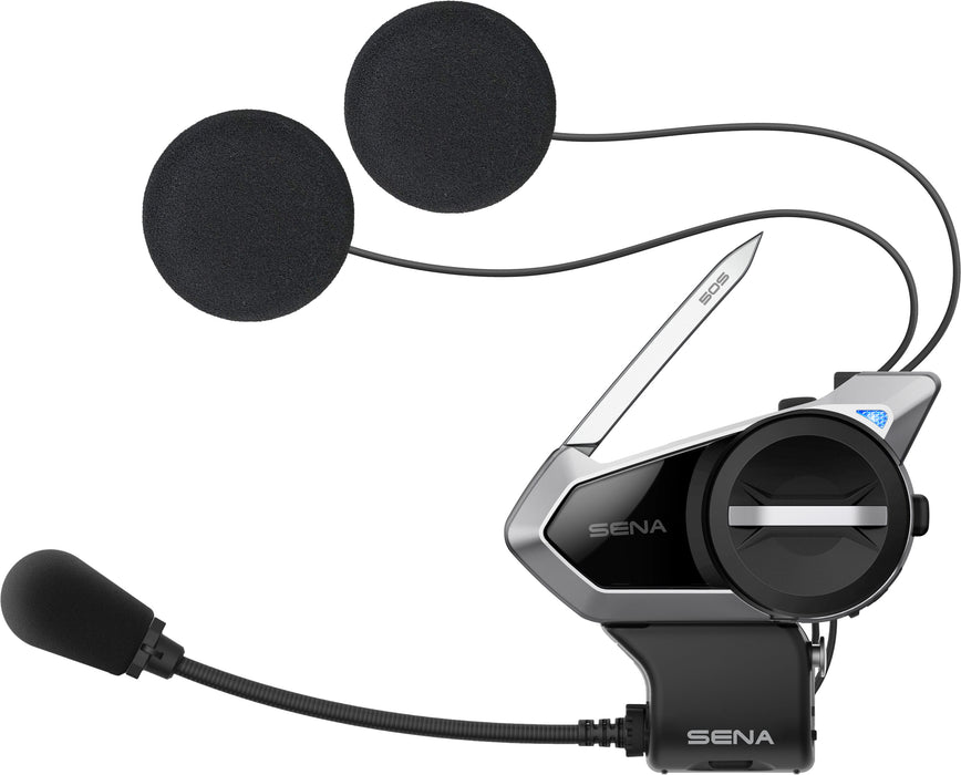 SENA 50s Bluetooth Comm System W/Mesh Intercom Single Motorcycle Audio/Visual/Communication
