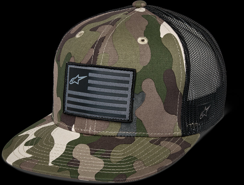 Alpinestars Flag Flat Trucker Hat Motorcycle Headgear