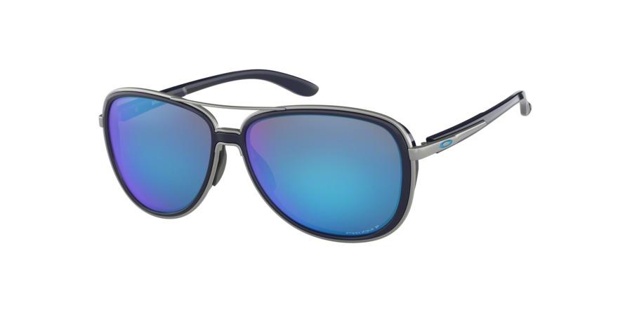 Oakley Split Time Navy/Satin Chrome /PRIZM Sapphire Polarized