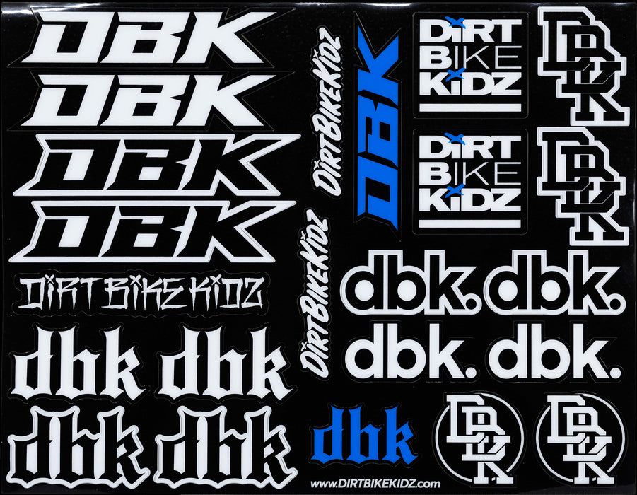 DBK Moto Pack Sticker Sheet Motorcycle Accessories