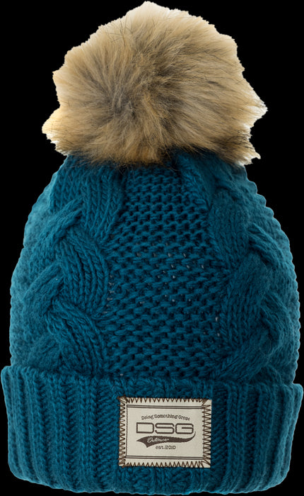 DSG Chunky Knit Pom Beanie Motorcycle Headgear