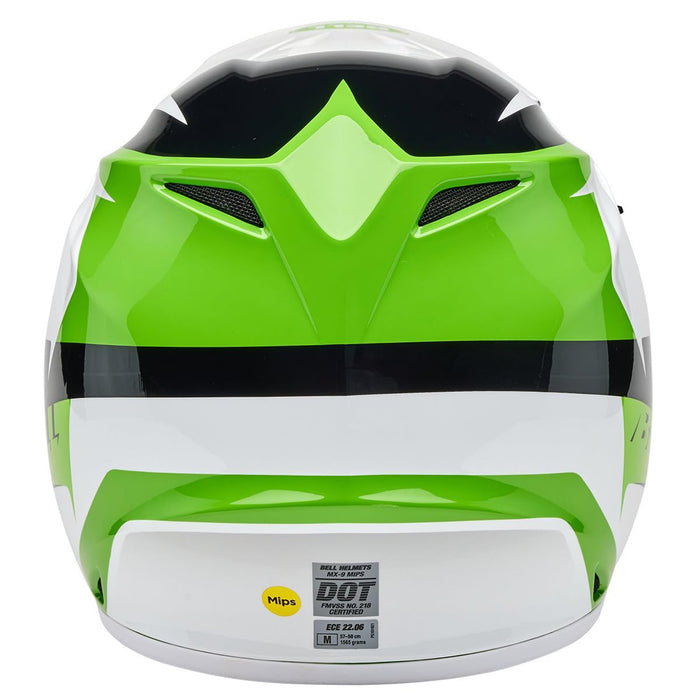 Bell Powersports MX-9 MIPS Green/White Rift Medium- Open Box (Without Box)