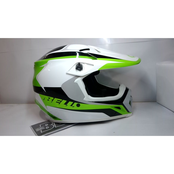 Bell Powersports MX-9 MIPS Green/White Rift Medium- Open Box (Without Box)