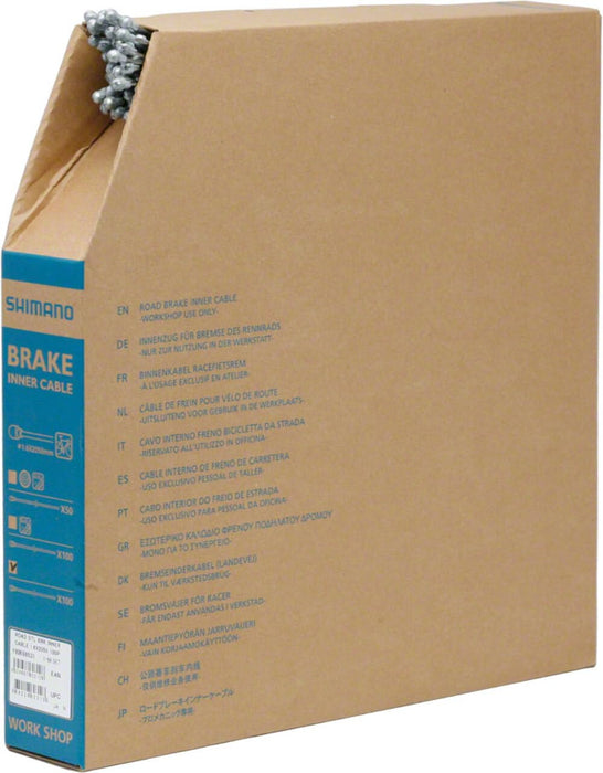 SHIMANO ROAD STEEL BRAKE INNER CABLE 1.6X2050MM 100PCS (BULK)