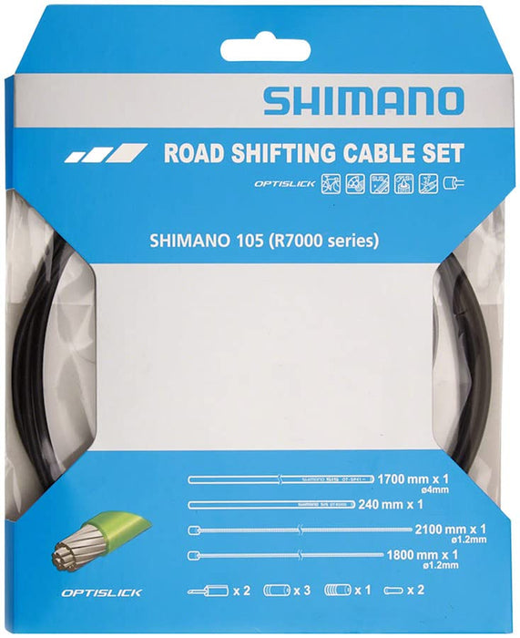 SHIMANO OPTISLICK SHIFT CABLE SET FOR R7000 (OT-RS900 IS INCLUDED) BLACK