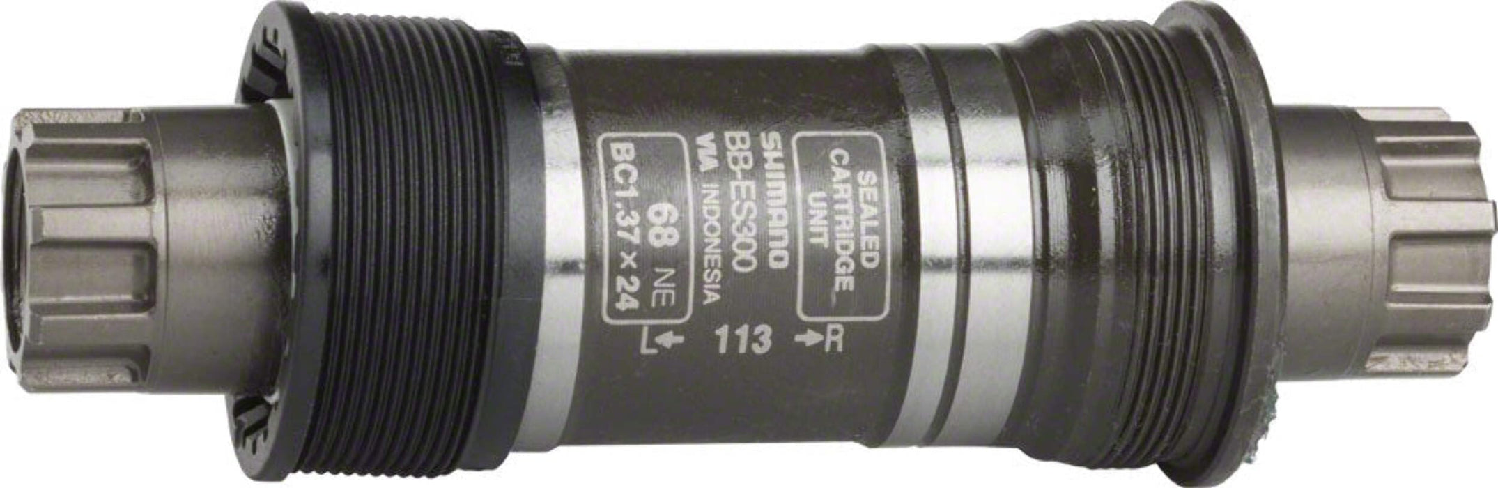 SHIMANO BOTTOM BRACKET, BB-ES300, SPLINED/HOLLOW-TYPE AXLE, BSA 68MM-113, W/O FIXING BOLT