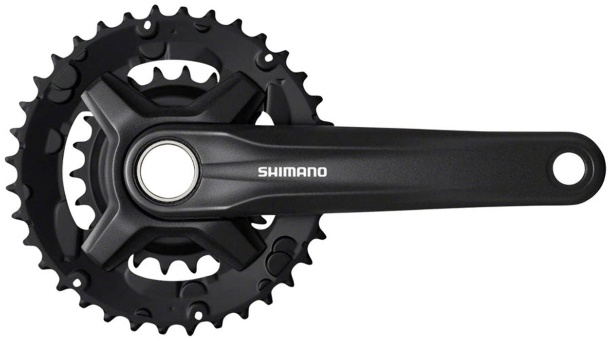SHIMANO FRONT CHAINWHEEL, FC-MT210-B2, FOR REAR 9-SPEED, 2-PCS FC, 175MM, 36-22T W/O CHAIN GUARD, W/O BB, CHAIN LINE 3MM OUTBOARD, BLACK,