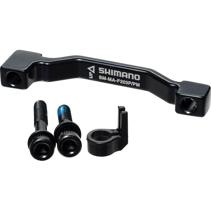 SHIMANO MOUNT ADAPTER FOR DISC BRAKE CALIPER, SM-MA-F203P/PM, Post Mount to Post Mount, 180mm to 203mm