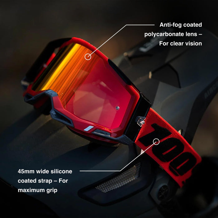 100% Accuri 2 Goggle Redline/Clear One Size