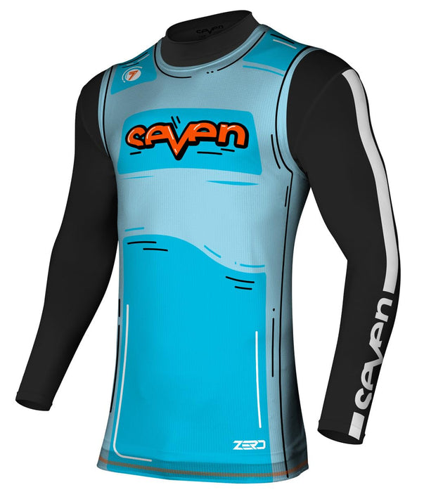 SevenMx Zero Hijack Overjersey Cyan Lg