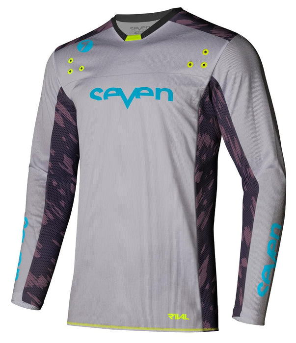 SevenMx Rival Clash Jersey Gray/B-Berry Sm
