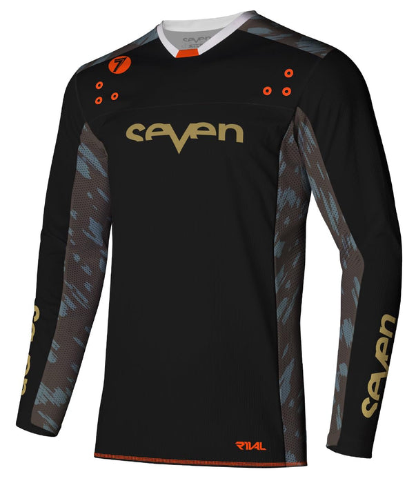 SevenMx Rival Clash Jersey Black/Brandy Sm