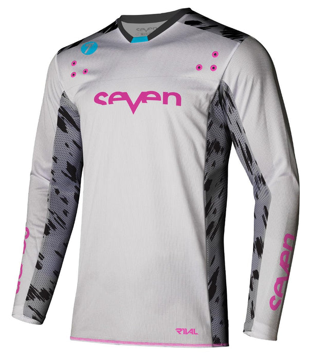 SevenMx Rival Clash Jersey White/Gray Sm