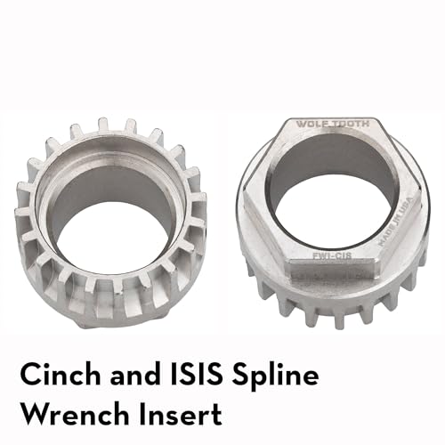 Wolf Tooth Pack Wrench and Inserts Kit - Ultralight BB Wrench and 1-Inch Hex Inserts Bicycle Tools