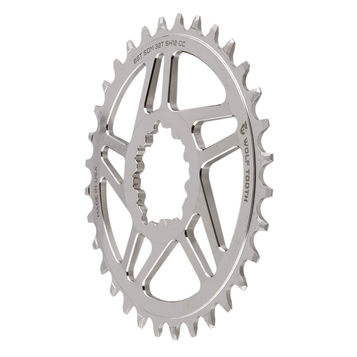 Wolf Tooth Direct Mount Bicycle Chainrings for Cane Creek and SRAM Cranks for Shimano 12spd Hyperglide+ Chain
