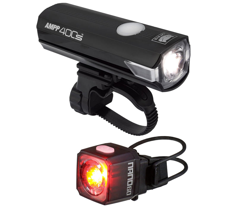 Cateye AMPP400S / NANO60 (USB-C) Headlight and Taillight Set
