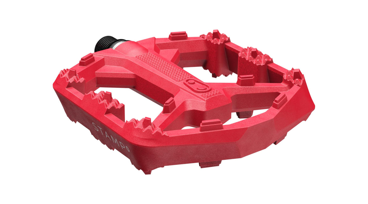 Crankbrothers Stamp 0 Pedals - Platform Aluminum 9/16 Bright Red Small