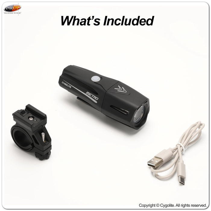 Cygolite Metro Pro Headlight Bicycle Light Rechargeable High-Output Front Light Bicycle Lights