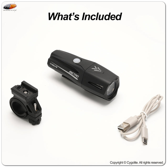 Cygolite Metro Plus USB Headlight and HotShot Pro Headlight/Taillight Set Bicycle Lights