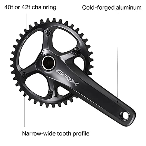 SHIMANO GRX FC-RX810-1 Crankset Black 175mm x 40T