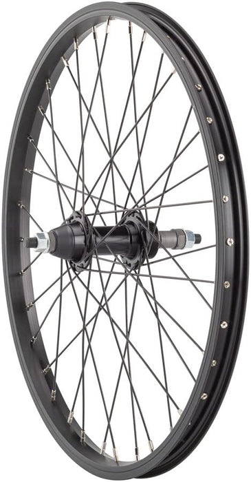 Sta-Tru Single Wall Rear Wheel - 20 Bolt On 3/8 x 135mm Rim Brake Freewheel Black Clincher