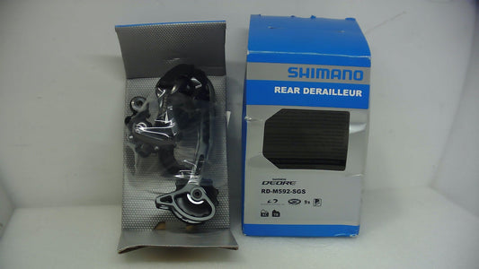 Shimano Deore Sgs Rd-M592 Rear Derailleur (9-Speed. Long Cage. Black) (Without Original Box)