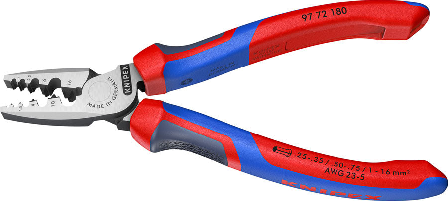Knipex 7 1/4 Crimping Pliers for Wire Ferrules
