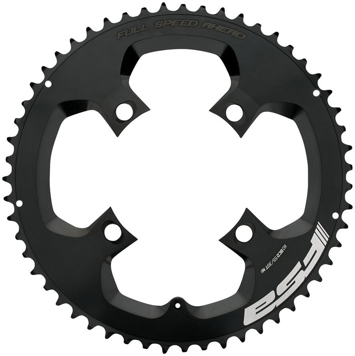 FSA SL-K Super Road Chainring 1x 50T Tooth Count 110BCD Asymmetric Bolt Pattern 4-Bolt Interface   Black