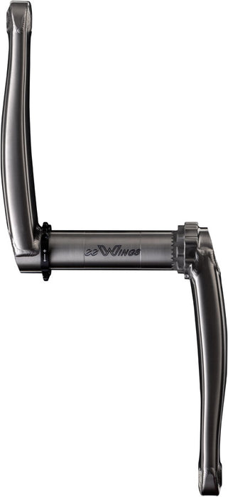 Cane Creek eeWings All-Road Titanium Crankset - 172.5mm 8-Bolt Direct Mount 30mm Spindle Brushed Titanium