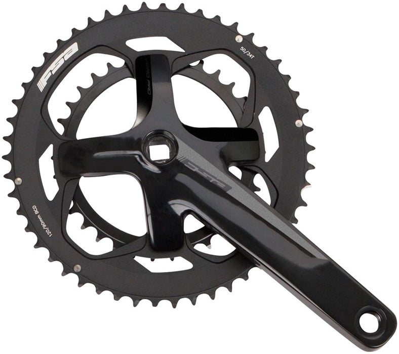 FSA Vero Pro Crankset 2x 50/34T Chainrings 170mm Arm Length 120/90BCD JIS Square Taper Interface   Black