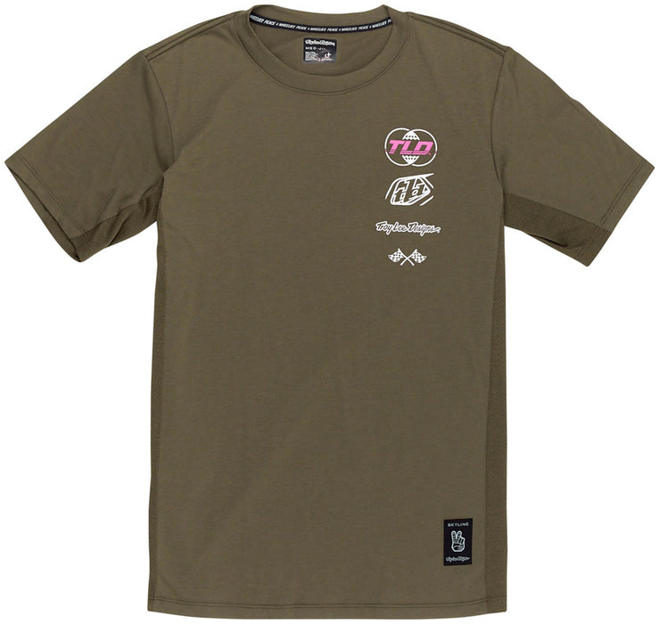 Troy Lee Designs Skyline Short Sleeve Ride Tee   Worldwide Caper Large