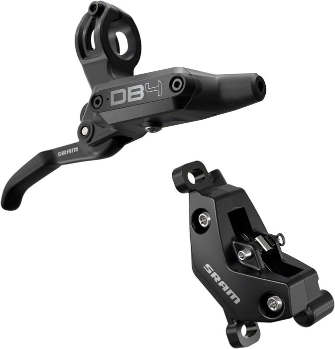 SRAM DB4 Disc Brake and Lever - Right Front or Rear 2000mm Hose Post Mount 4-Piston Aluminum Lever Diffusion Black A1