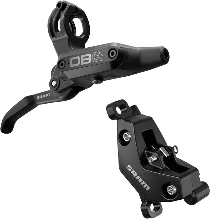 SRAM DB6 Disc Brake and Lever - Right Front or Rear 2000mm Hose Post Mount 4-Piston Aluminum Lever Diffusion Black A1