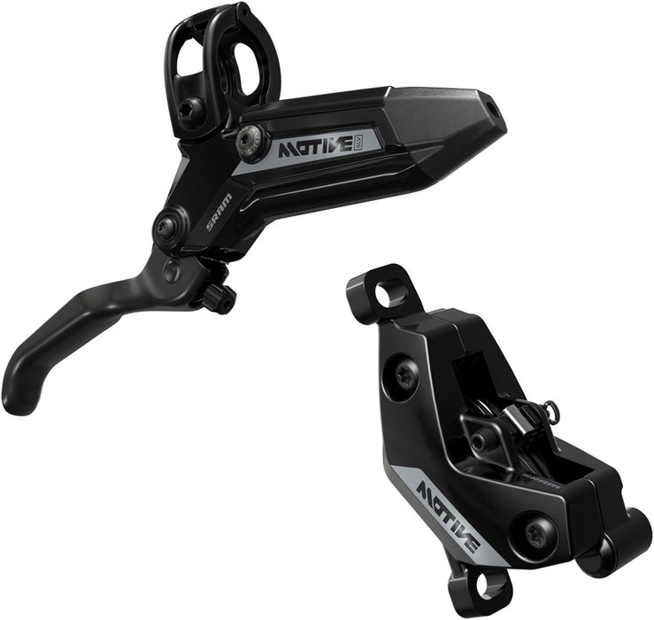 SRAM Motive Silver Disc Brake and Lever - Rear or Front 2000mm Hose Post Mount 4-Piston Aluminum Lever Black A1
