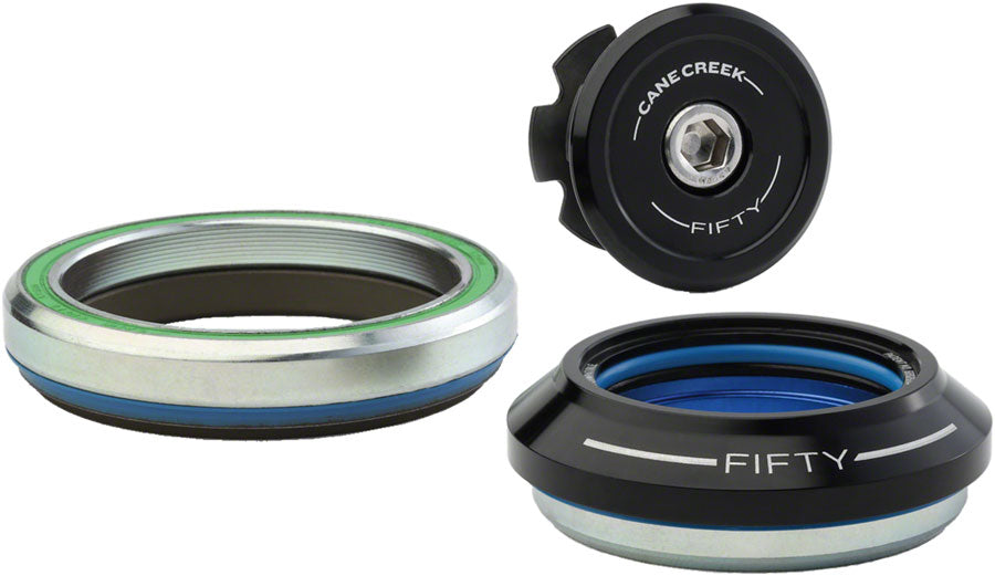 Cane Creek 50 Headset - IS42/28.6/H9 Upper | IS52/40 Lower Tapered Black
