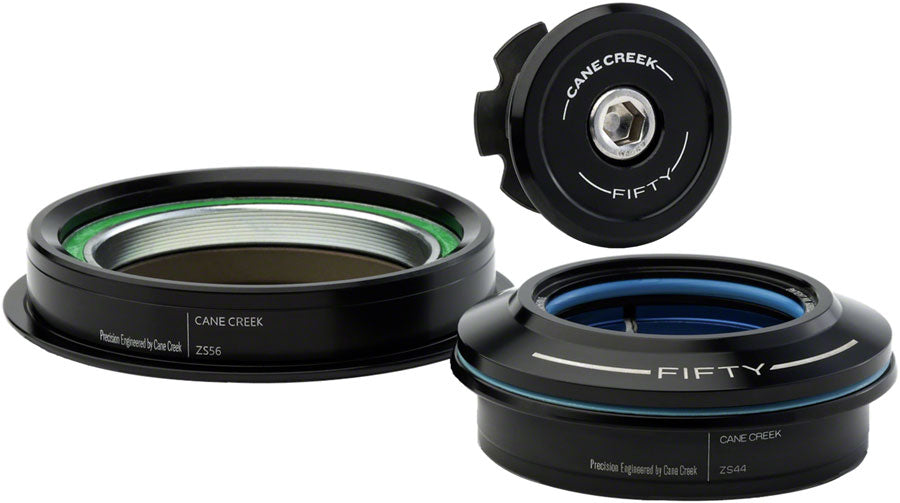 Cane Creek 50 Headset - ZS44/28.6/H8 Upper | ZS56/30 Lower Tapered Black
